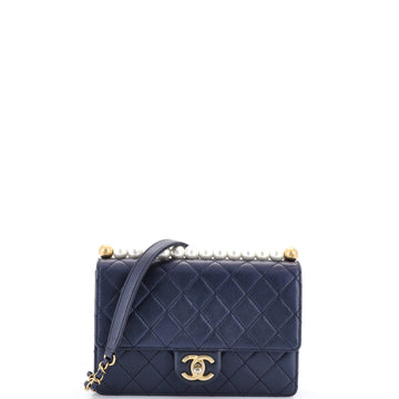 Chanel Chic Pearls Flap Bag Quilted Lambskin Small
