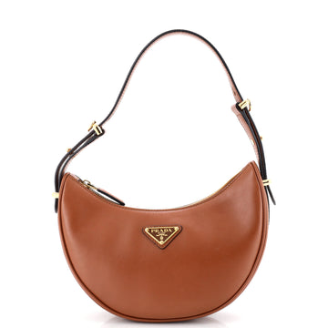 Prada Arque Half Moon Hobo Leather Small