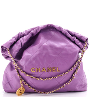 Chanel 22 Chain Hobo Quilted Calfskin Medium