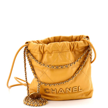 Chanel 22 Chain Hobo Quilted Calfskin Mini