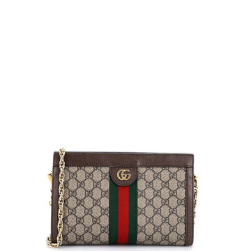Gucci Ophidia Chain Shoulder Bag GG Coated Canvas Small