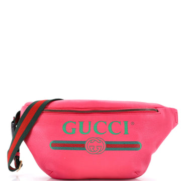 Gucci Logo Belt Bag Printed Leather Medium