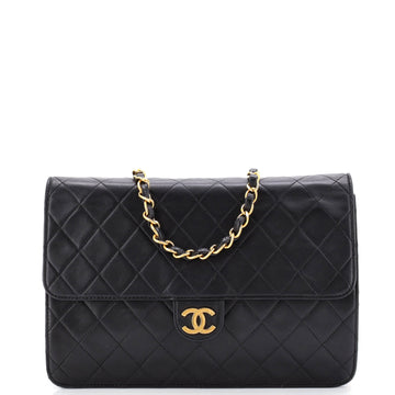 Chanel Vintage Clutch with Chain Quilted Leather Medium