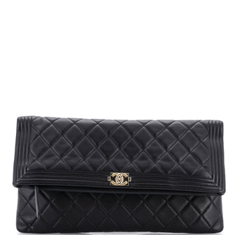 Chanel Boy Beauty CC Clutch Quilted Lambskin