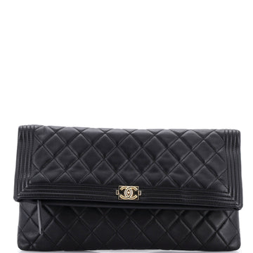 Chanel Boy Beauty CC Clutch Quilted Lambskin