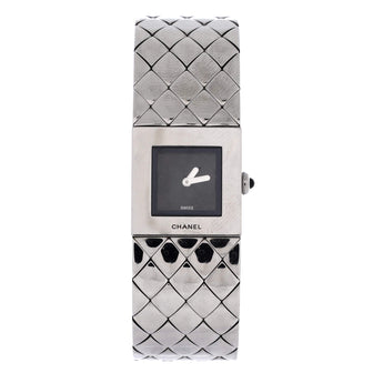 Chanel Matelasse Quartz Watch Stainless Steel 19
