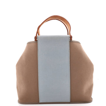 Hermes Cabag Handbag Toile and Leather 32