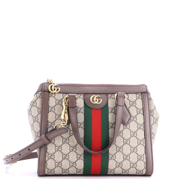 Gucci Ophidia Top Handle Tote GG Coated Canvas Small