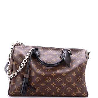 Louis Vuitton Dark Speedy Soft Bandouliere Bag Monogram Canvas 30