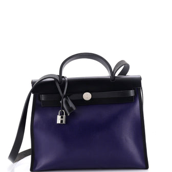Hermes Herbag Zip Berline Vache Canvas and Leather 31