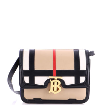 Burberry TB Flap Bag Vintage Checked Leather Small