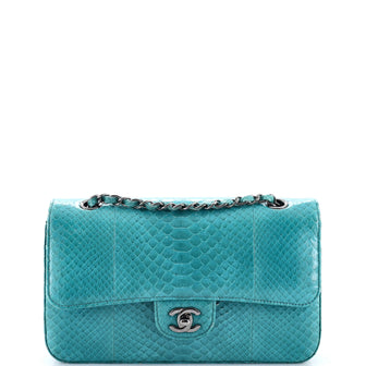 Chanel Classic Double Flap Bag Python Medium