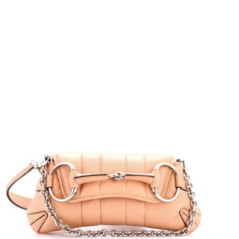 Gucci Horsebit Chain Shoulder Bag Vertical Quilted Leather Small