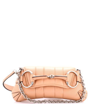 Gucci Horsebit Chain Shoulder Bag Vertical Quilted Leather Small