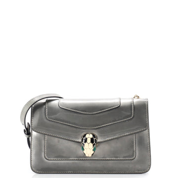 Bvlgari Serpenti Forever Shoulder Bag Metallic Leather Small