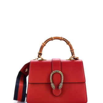 Gucci Dionysus Bamboo Top Handle Bag Leather Medium