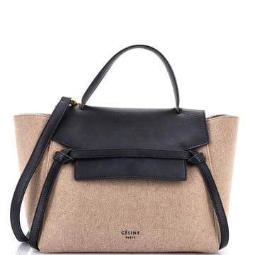 Celine Belt Bag Felt and Leather Mini