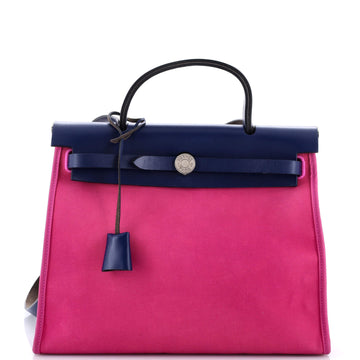 Hermes Herbag Zip Leather and Toile 31