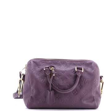 Louis Vuitton Speedy Bandouliere Bag Monogram Empreinte Leather 25