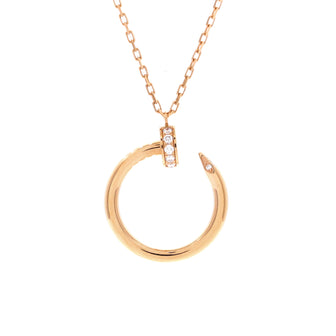 Cartier Juste un Clou Pendant Necklace 18K Rose Gold with Diamonds