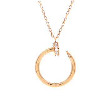 Cartier Juste un Clou Pendant Necklace 18K Rose Gold with Diamonds