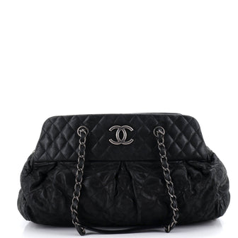 Chanel Chic Quilt Bowling Bag Quilted Iridescent Calfskin Large