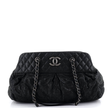 Chanel Chic Quilt Bowling Bag Quilted Iridescent Calfskin Large