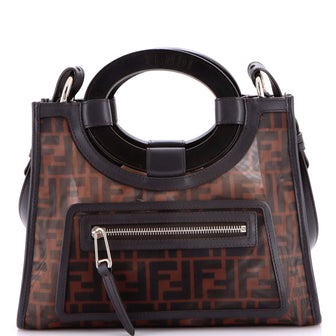 Fendi Runaway Shopper Tote Zucca Mesh Small