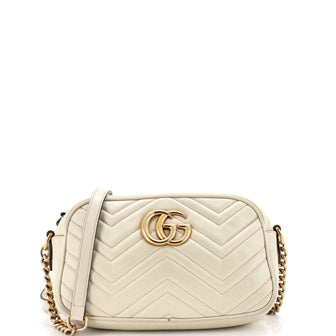 Gucci GG Marmont Shoulder Bag Chevron Iridescent Leather Small