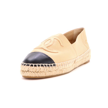 Chanel Women's CC Cap Toe Espadrilles Leather
