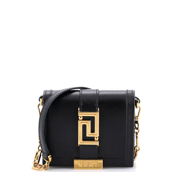 Versace Greca Goddess Wallet on Chain Leather Mini