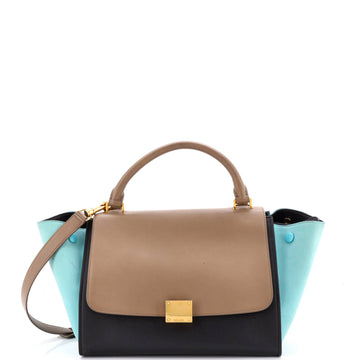 Celine Tricolor Trapeze Bag Leather Small