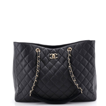 Chanel Classic CC Shopping Tote Quilted Caviar Large