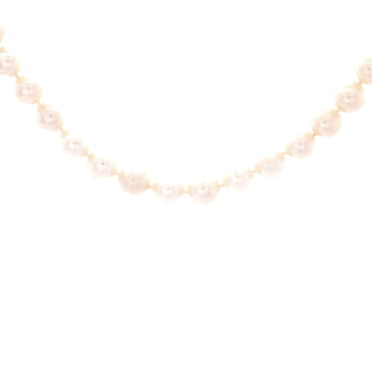 David Yurman Long Necklace Pearls with Sterling Silver and Diamonds