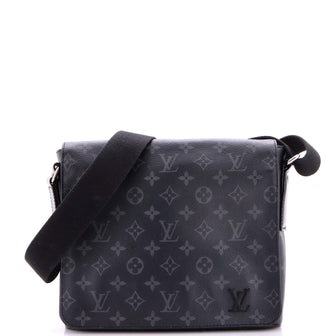 Louis Vuitton District Messenger Bag Monogram Eclipse Canvas PM