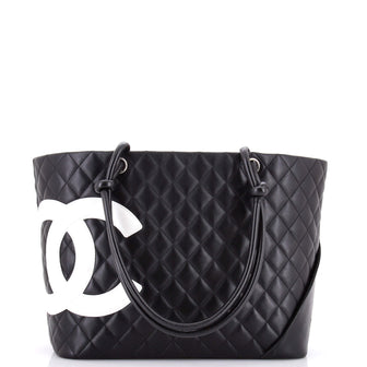 Chanel Cambon Tote Quilted Leather Large