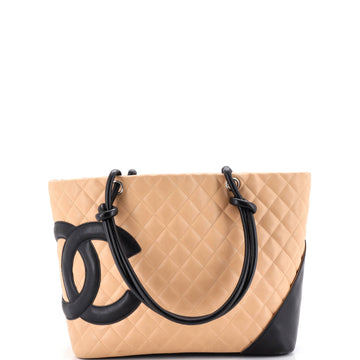 Chanel Cambon Tote Quilted Leather Large