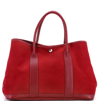 Hermes Garden Party Tote Toile and Leather 36