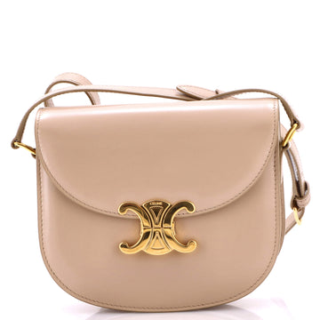 Celine Triomphe Besace Clea Flap Bag Leather