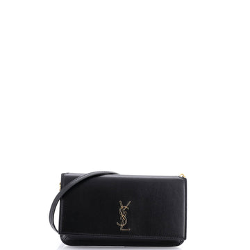 Saint Laurent Classic Monogram Phone Holder Shoulder Bag Leather