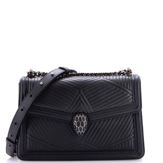 Bvlgari Serpenti Forever Shoulder Bag Quilted Leather Small