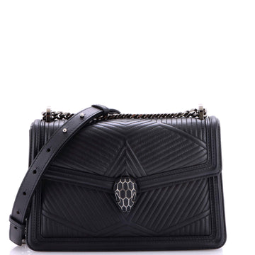 Bvlgari Serpenti Forever Shoulder Bag Quilted Leather Small