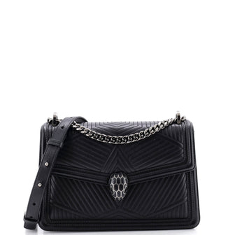 Bvlgari Serpenti Forever Shoulder Bag Quilted Leather Small