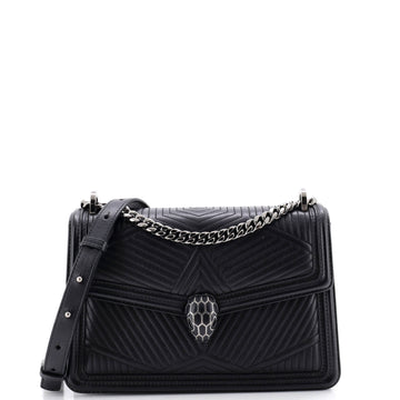Bvlgari Serpenti Forever Shoulder Bag Quilted Leather Small