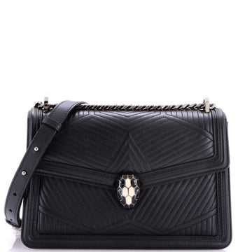 Bvlgari Serpenti Forever Shoulder Bag Quilted Leather Small