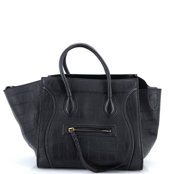 Celine Phantom Bag Crocodile Embossed Leather Medium