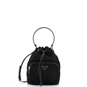 Prada Drawstring Bucket Bag Tessuto Small