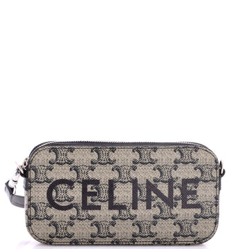 Celine Horizontal Pouch Crossbody Bag Logo Triomphe Coated Canvas