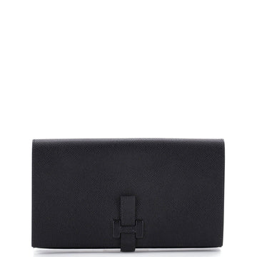 Hermes New H Passant Wallet Leather Long