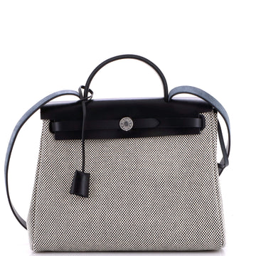 Hermes Herbag Zip Criss Viking Toile and Leather 31